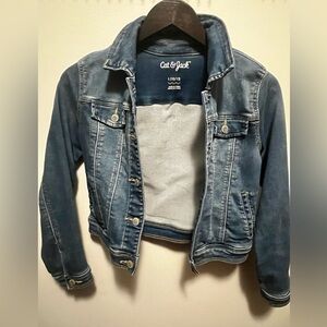Cat and Jack Girls denim jean jacket Size L (10/12)